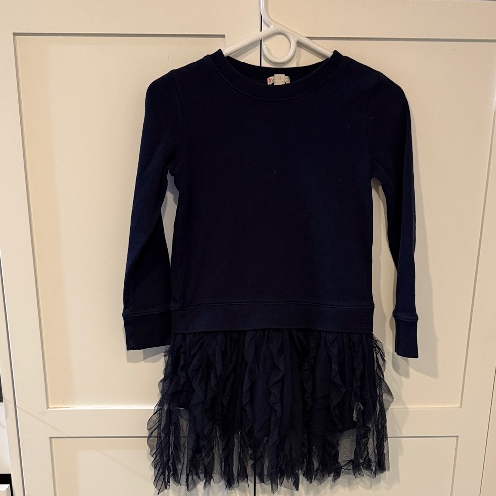 Crewcuts Navy Dress with Fun Tulle Skirt
